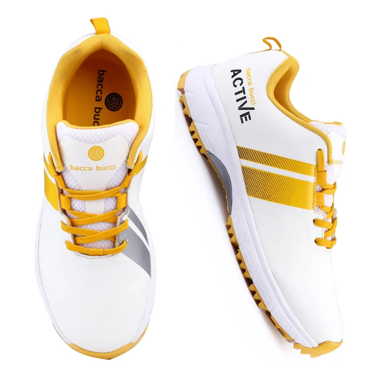 Bacca Bucci Yellow Century Runner Cricket Shoes for Men | Best Price UAE